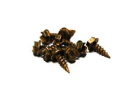 (100) 8x1/2 Slotted Hex Head Sheet Metal Screws (Copper Plated)