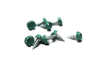 (100) 6 x 3/8 Slotted Hex Head Sheet Metal Screws (Marine Green)