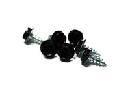 (500) 6 x 3/8 Slotted Hex Head Sheet Metal Screws (Black)