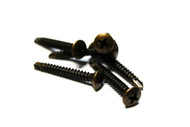 (100) 10x1-3/8 Phillips Oval Head Screws Self-Drilling (Antique Brass)