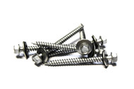 (1000) 9x2 Hex Head Roofing Screws with Neoprene Washer (Weather Coat)