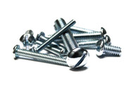 (1000) #8 x 1-1/2" Machine Screws - Round Head (Slotted) - Zinc