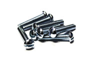 (25) #10 x 1" Machine Screws - Round Head (Slotted) - Zinc
