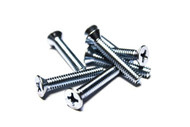 (100) 1/4x1-1/2" Machine Screws - Phillips Flat Head - Zinc