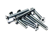 (100) 1/4x2" Machine Screws - Phillips Flat Head - Zinc
