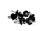 (500) 12x3/4 Unslotted Self Drilling Hex Head Screws Neo Washer (Black)
