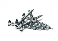 (100) 8x2 Phillips Flat Head Wood Screws w/Nibs  (Type 17) Zinc