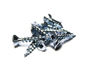 (250) 8x1 Square Flat Head Wood Screws w/Nibs (Type 17) Zinc