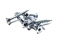 (250) 8x1-1/4 Square Flat Head Wood Screws w/Nibs (Type 17) Zinc