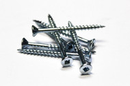 (250) 8x2 Square Flat Head Wood Screws w/Nibs (Type 17) Zinc