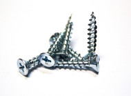 (500) 8x1 Phillips Flat Head Wood Screws w/Nibs  (Type 17) Zinc