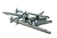 (1000) 12x1 Unslotted Hex Head Self-Drilling Sheet Metal Screws - Zinc