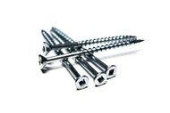 (500) 9x2-1/2 Square Flat Head Wood Screws w/Nibs (Type 17) Zinc