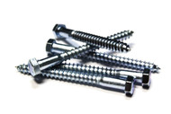 (25) 3/8 x 4"Hex Head Lag Screw/Bolt - Zinc Plated