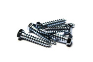 (250) 3/8"-7x2" Hex Lag Screw/Bolt - Zinc Plated