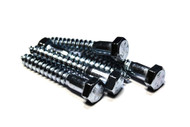 (500) 3/8"-7x2-1/2" Hex Lag Screw/Bolt - Zinc Plated