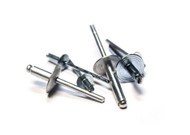 (1000) (4-4LF) POP Blind Rivets - Large Flange STEEL - 1/8 (.188-.250 Grip)