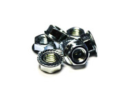 (100) 3/8"-16 Hex Flange Nuts Serrated - Zinc
