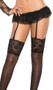 Lace garter belt with double layers. Garters are adjustable.