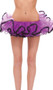High volume tutu style petticoat with ruffle trim. Petticoat has an elastic waist and five mesh layers with black trim on each. Top layer features a lace ruffle trim and measures 8-1/2" long. The second layer measures 7" and the bottom three layers measure 6" each. Great for adding volume to costumes with dresses or skirts!