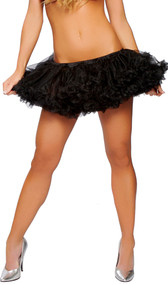 Ruffled layered petticoat. Soft mesh with elastic waistband.