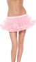 Whipcream petticoat has an elastic waist and features two loosely ruffled tulle mesh layers.