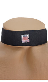 Collar with gem accent. Velcro back closure.