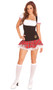Frisky Freshman school girl costume includes dress and head band. Two piece set.