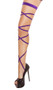 Solid leg strap with attached garter. 
