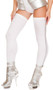 Thigh high astronaut leggings with silver stripes down the side.
