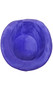 Purple top hat with soft, velvety finish.