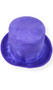 Purple top hat with soft, velvety finish.