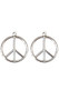 Peace sign earrings. Fish hook style for pierced ears. Pair.