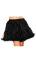 Two layered mesh petticoat with ruffled trim and elastic waist.
