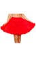 Two layered mesh petticoat with ruffled trim and elastic waist.