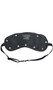 Leather blindfold with spiked studs. Inside is leather back and back of studs. Adjustable elastic strap with clasp.