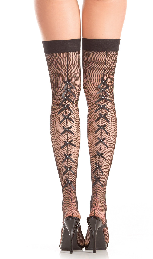 back seam thigh highs