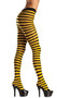 Opaque tights with horizontal stripes.