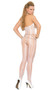 Open bust crochet halter neck bodystocking with open crotch.
