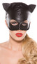 Faux leather cat mask. 