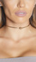 Metal choker with knot detail and open adjustable back.
