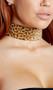 Wide faux fur choker with adjustable lobster clasp closure.
