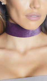 Wide faux fur choker with adjustable lobster clasp closure.
