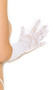 Elbow length lace gloves.