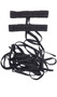 Double leg straps with attached garter.