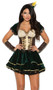 Adorable Archer costume includes short sleeve velvet mini dress with leatherette bodice and faux lace up detail. Leatherette arm guards and head piece are also included. Three piece set.