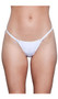 Thong panty with elastic sides and front satin bow detail.