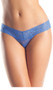 Low rise V cut lace thong with gusset.