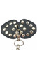 Studded leather studded pasties with D ring and detachable chain. Back of pasties is also studded. Adhesive not included.