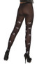 Opaque pantyhose with skull print.